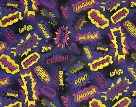 Super Words Purple dog collar #4